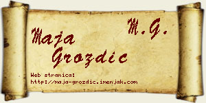 Maja Grozdić vizit kartica